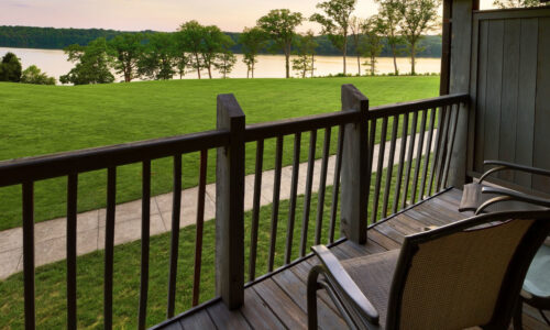 View from cabin porch