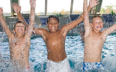 Kids enjoying the pool